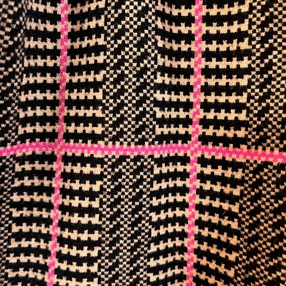Women's Pink and Black Plaid Coat Jacket Size M - Picture 5 of 7